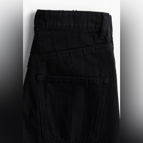 *NWT* H&M ‘EDITION’ COLLECTION CREASED WIDE LEG FULL LENGTH JEANS SZ US 8 - Picture 3 of 14